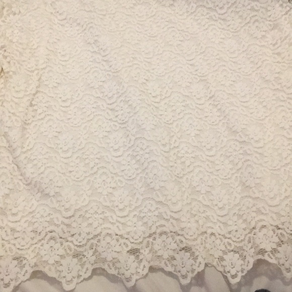 Kate hill off white lace top size xl - Picture 2 of 6